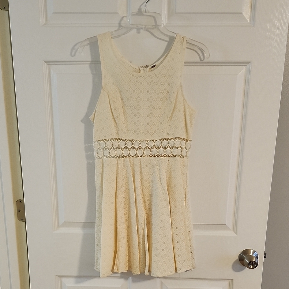 Free People Cream Lace Kids Dress